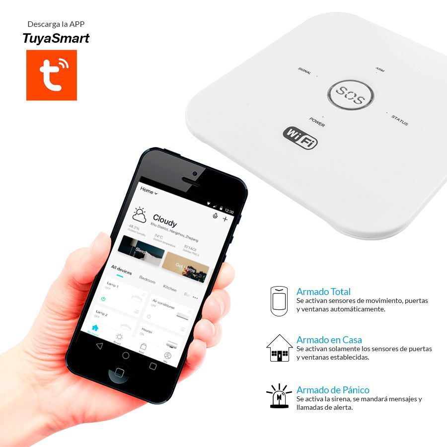Bytek Panel Alarma WiFi y GSM - Top Living